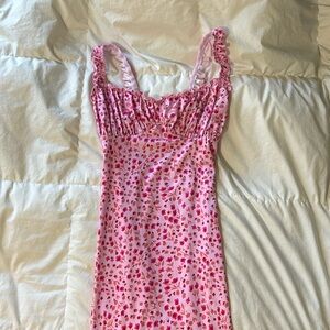 Pink Silk Maxi Dress